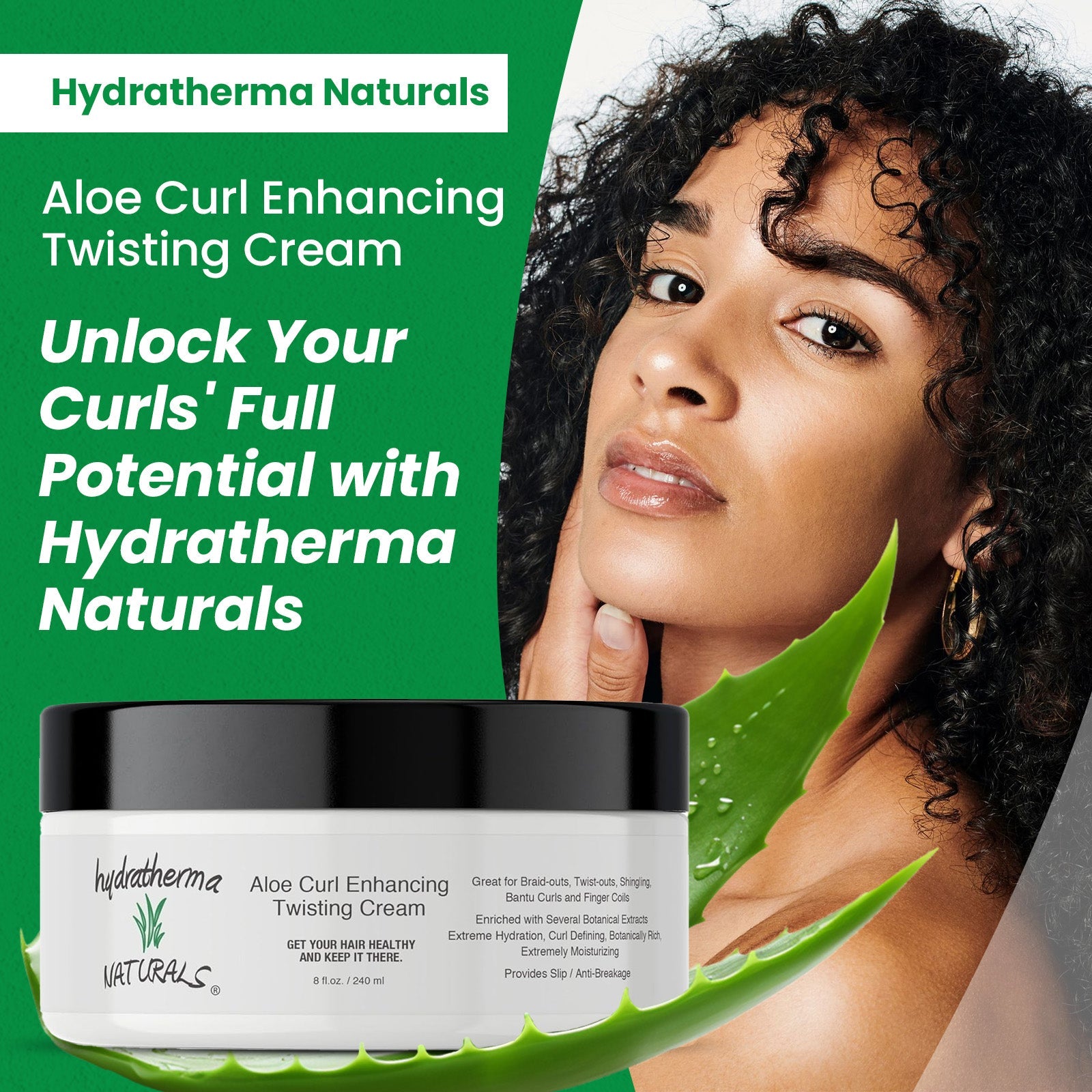 Hydratherma Naturals Aloe Curl Enhancing Twisting Cream