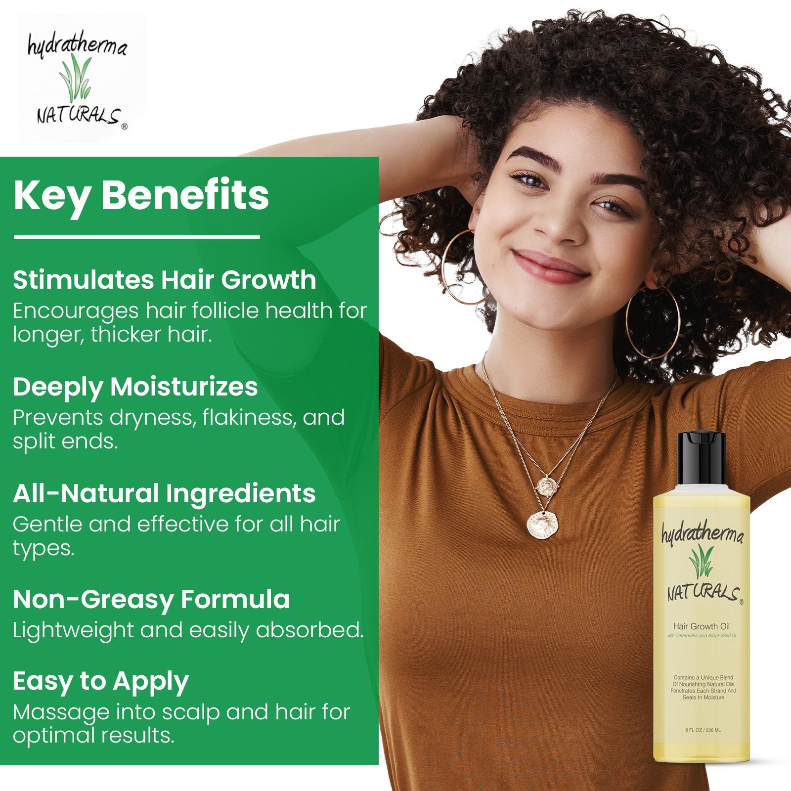 Hair Growth Oil - HydrathermaNaturalsHair Growth OilHydrathermaNaturals