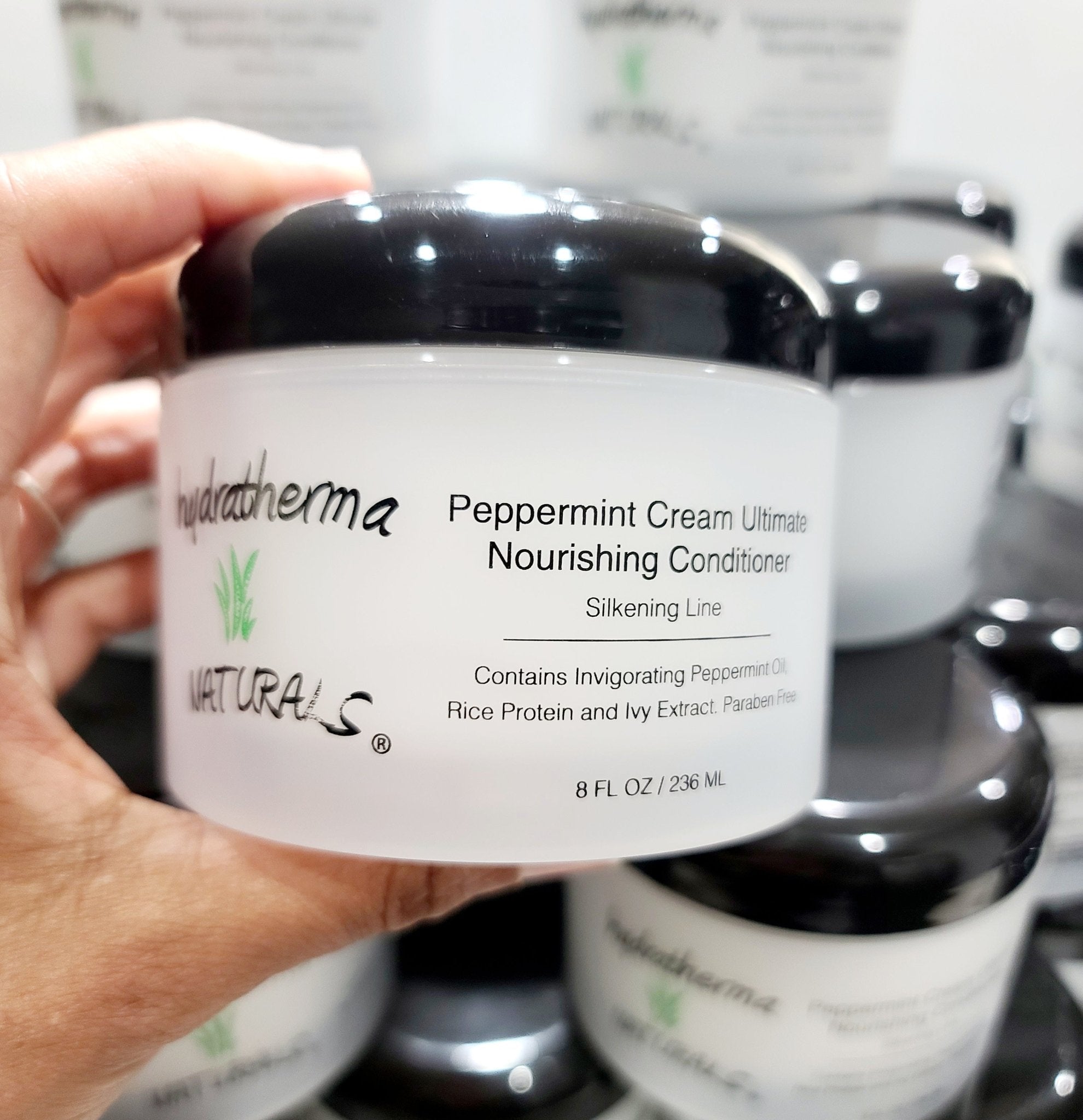 NEW! Hydratherma Naturals PEPPERMINT CREAM ULTIMATE NOURISHING CONDITIONER 8 oz- *SILK PRESS SYSTEM