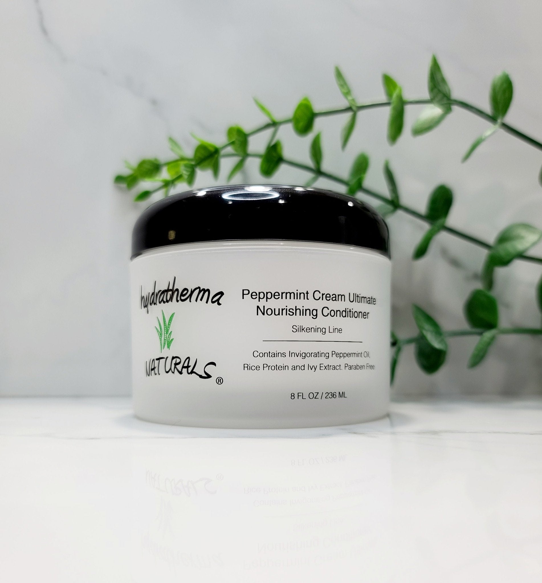 NEW! Hydratherma Naturals PEPPERMINT CREAM ULTIMATE NOURISHING CONDITIONER 8 oz- *SILK PRESS SYSTEM