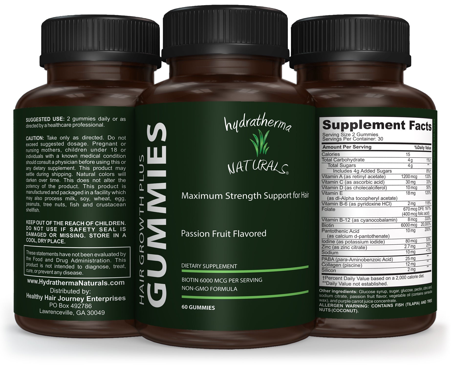 Hair Growth Plus Gummies - HydrathermaNaturalsHair Growth Plus GummiesHydrathermaNaturals